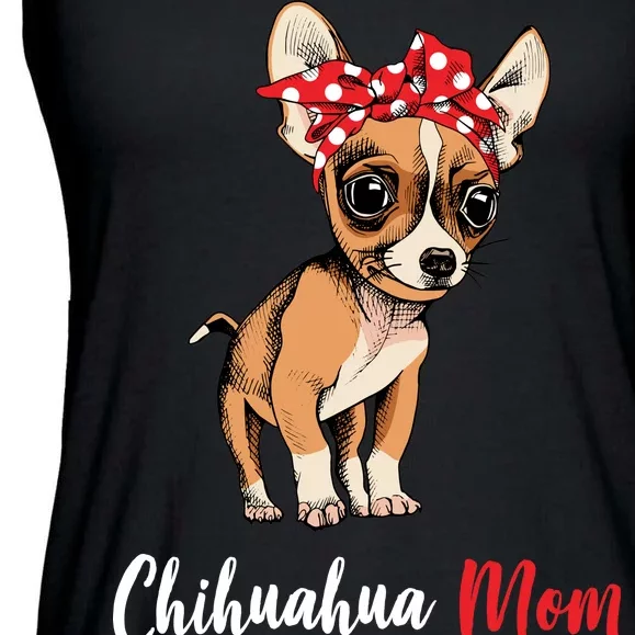 Chihuahua Mom Ladies Essential Flowy Tank