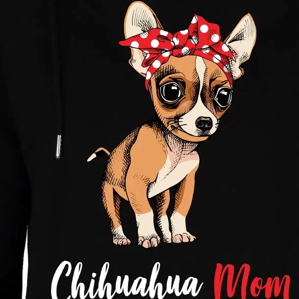 Chihuahua Mom Womens Funnel Neck Pullover Hood