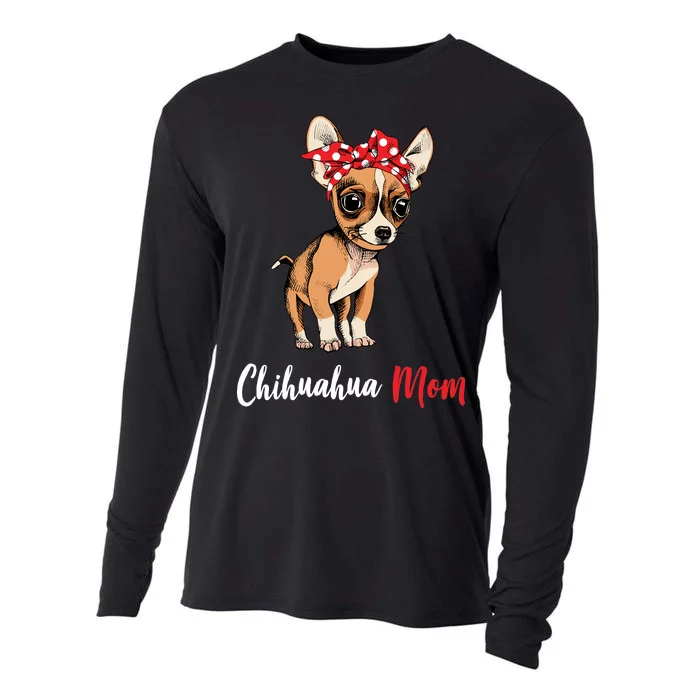 Chihuahua Mom Cooling Performance Long Sleeve Crew