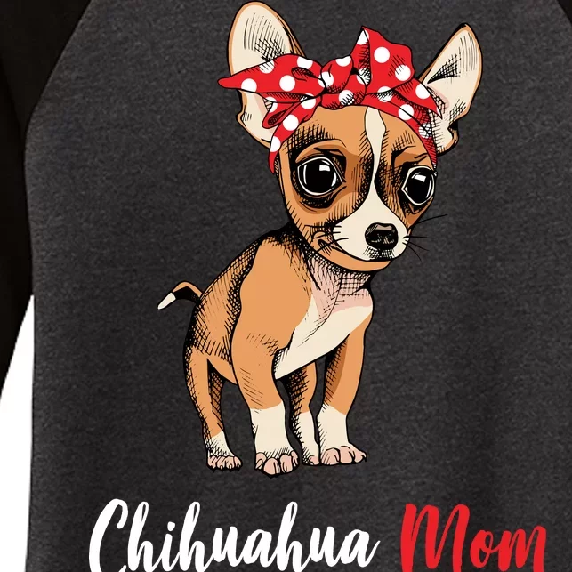 Chihuahua Mom Women's Tri-Blend 3/4-Sleeve Raglan Shirt