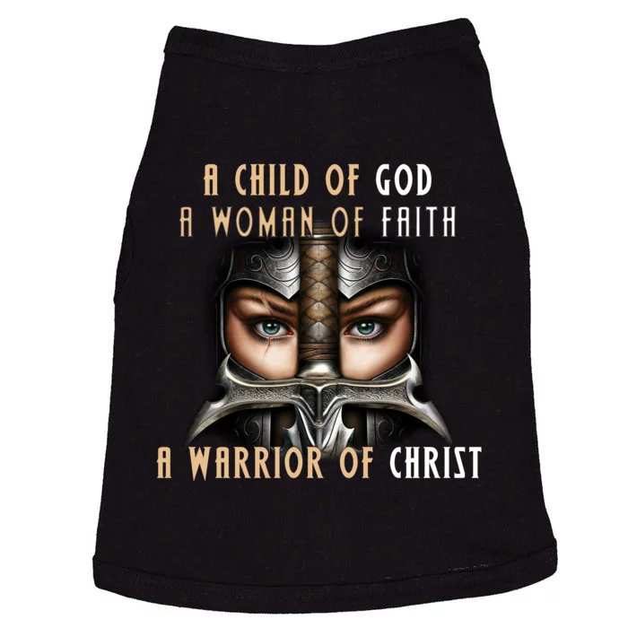 Child of God Woman of Faith Warrior Of Christ Doggie Tank