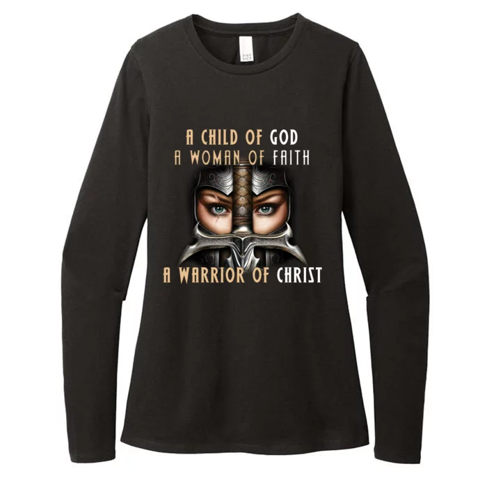 Child of God Woman of Faith Warrior Of Christ Womens CVC Long Sleeve Shirt