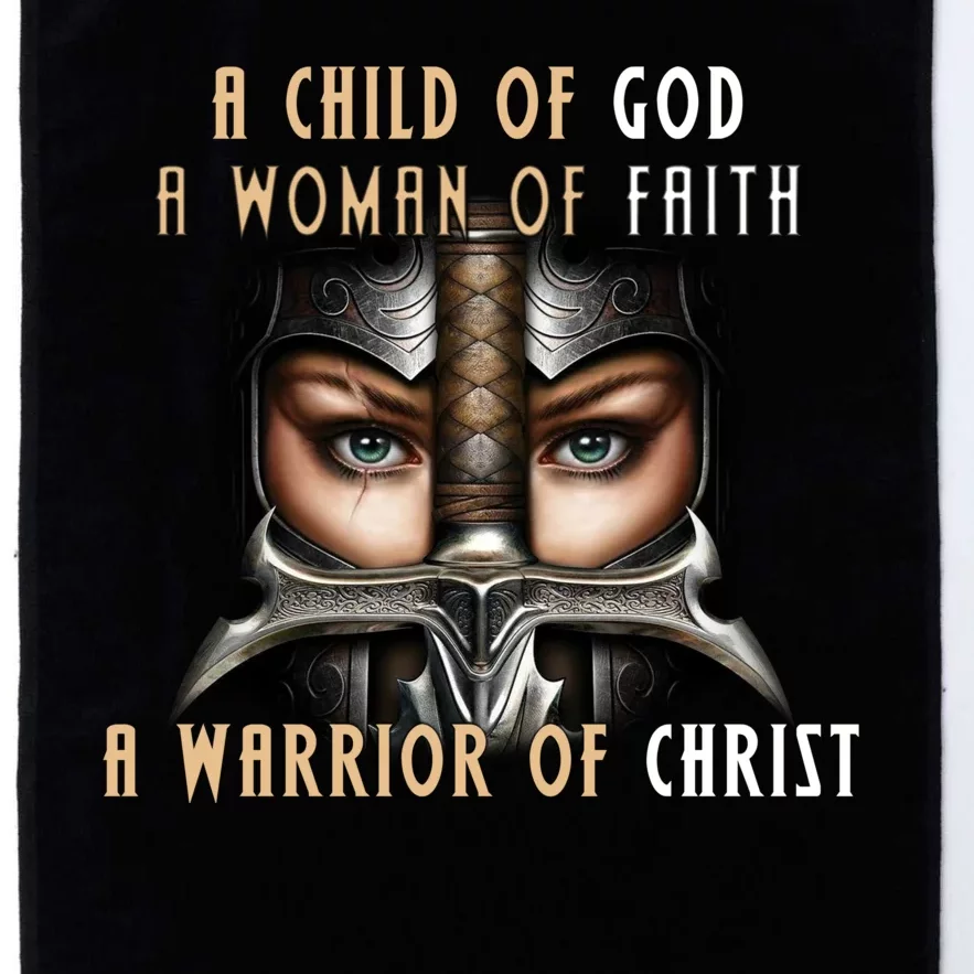 Child of God Woman of Faith Warrior Of Christ Platinum Collection Golf Towel