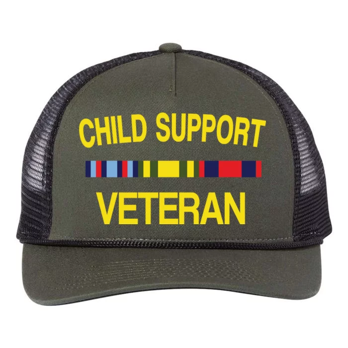 Child Support Veteran Retro Rope Trucker Hat Cap