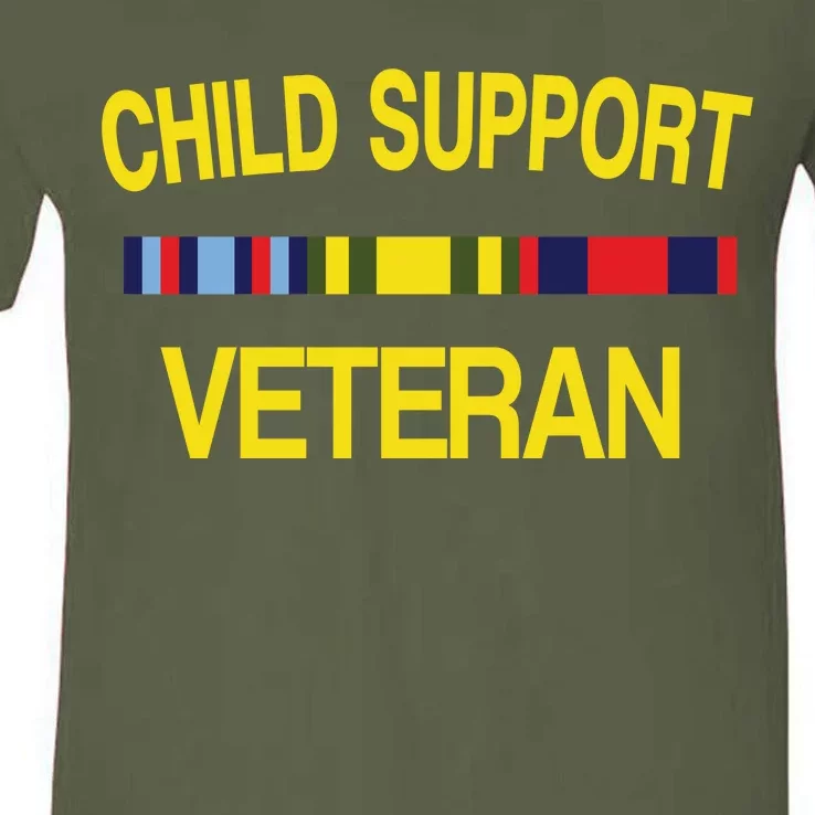 Child Support Veteran V-Neck T-Shirt