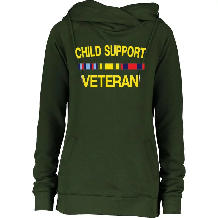 Child Support Veteran Womens Funnel Neck Pullover Hood