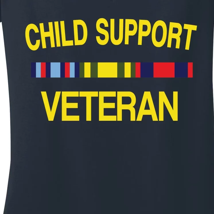 Child Support Veteran Women's V-Neck T-Shirt