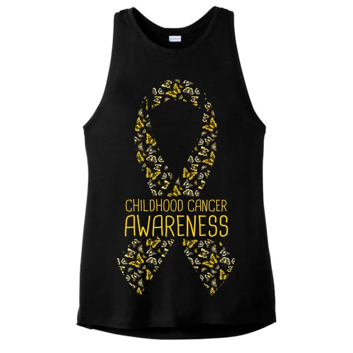 Childhood Cancer Awareness Ladies Tri-Blend Wicking Tank