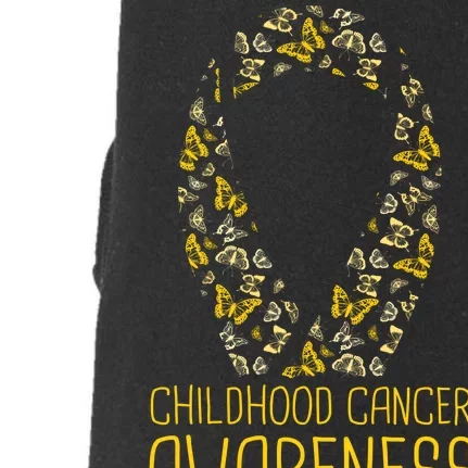 Childhood Cancer Awareness Doggie 3-End Fleece Hoodie