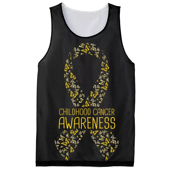 Childhood Cancer Awareness Mesh Reversible Basketball Jersey Tank