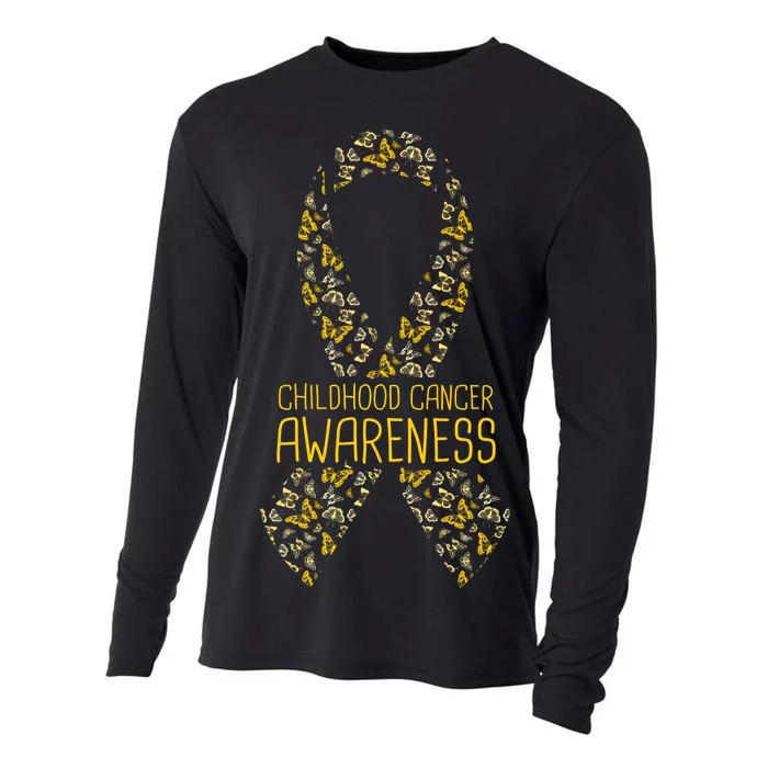 Childhood Cancer Awareness Cooling Performance Long Sleeve Crew