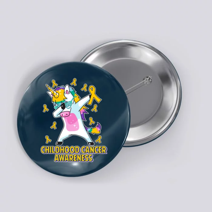 Childhood Cancer Awareness Dabbing Unicorn Button