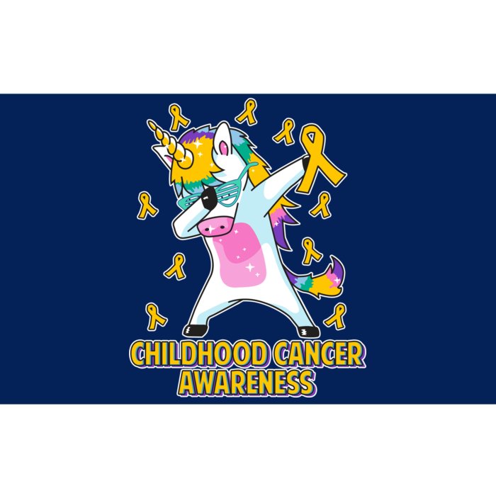 Childhood Cancer Awareness Dabbing Unicorn Bumper Sticker