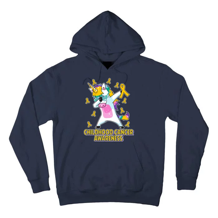 Childhood Cancer Awareness Dabbing Unicorn Tall Hoodie