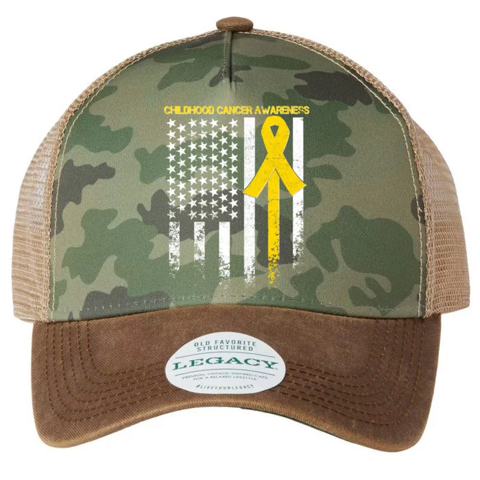 Childhood Cancer Awareness Flag Legacy Tie Dye Trucker Hat