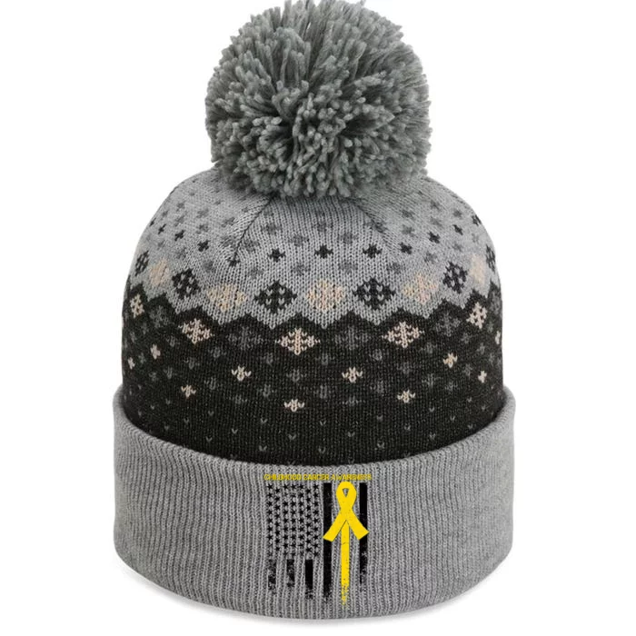 Childhood Cancer Awareness Flag The Baniff Cuffed Pom Beanie