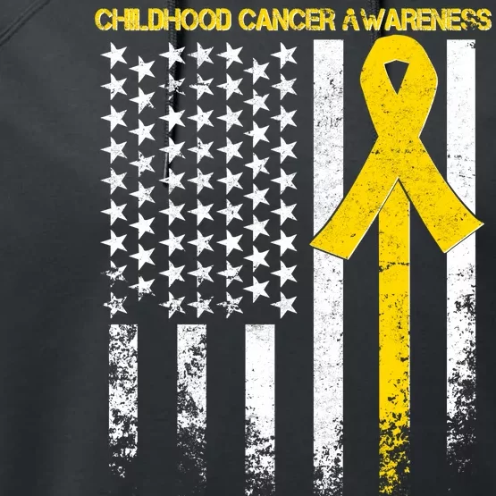 Childhood Cancer Awareness Flag Performance Fleece Hoodie