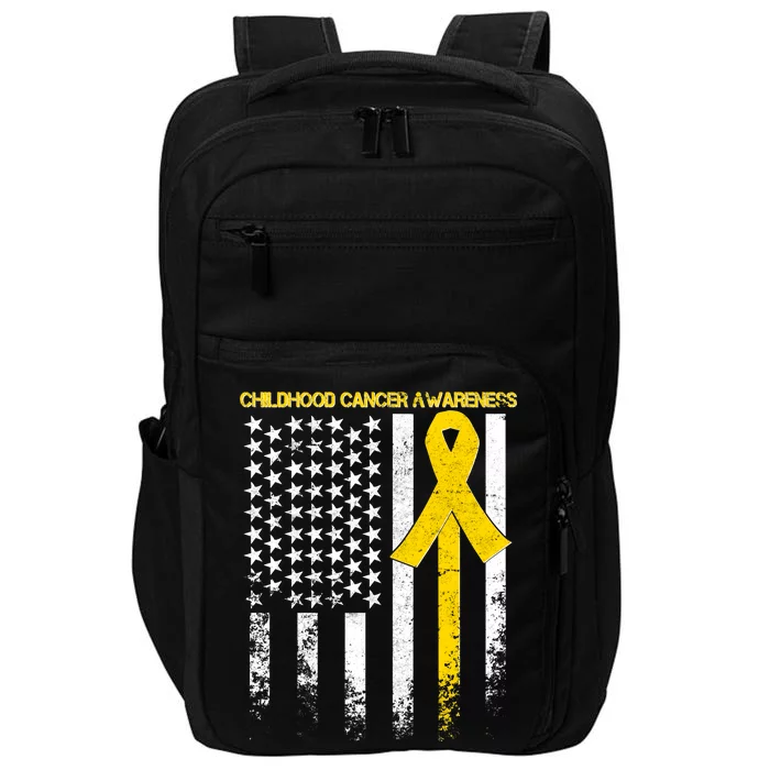 Childhood Cancer Awareness Flag Impact Tech Backpack