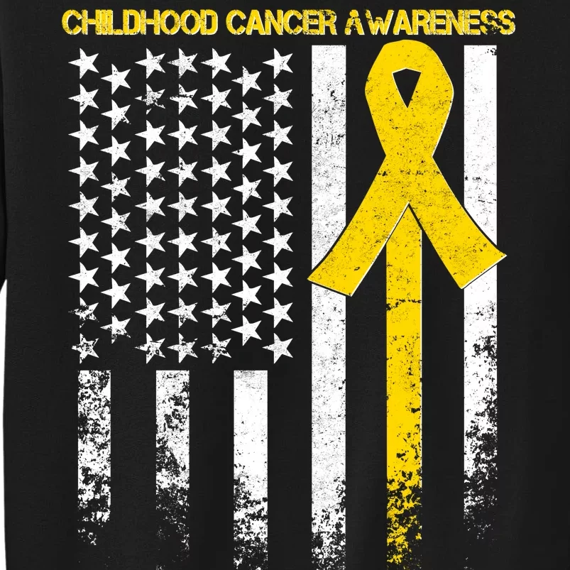 Childhood Cancer Awareness Flag Tall Sweatshirt