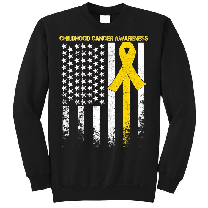 Childhood Cancer Awareness Flag Tall Sweatshirt