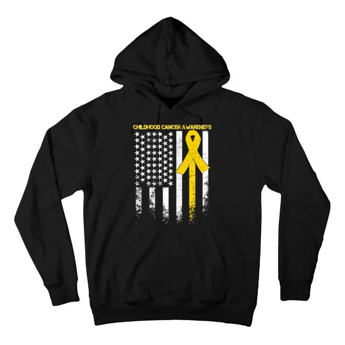 Childhood Cancer Awareness Flag Tall Hoodie