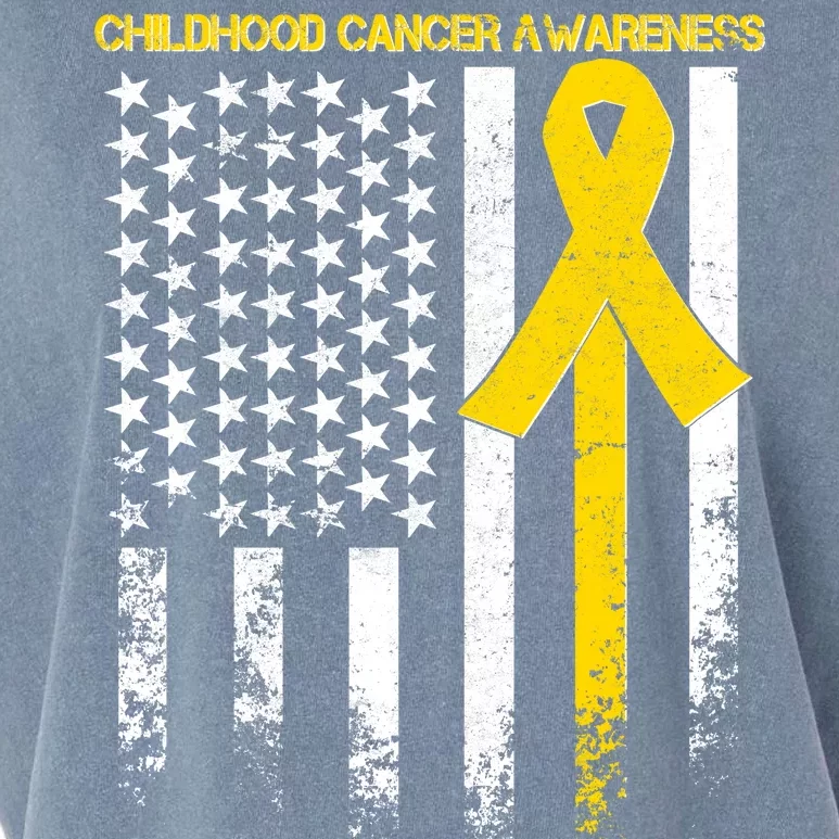 Childhood Cancer Awareness Flag Garment-Dyed Women's Muscle Tee