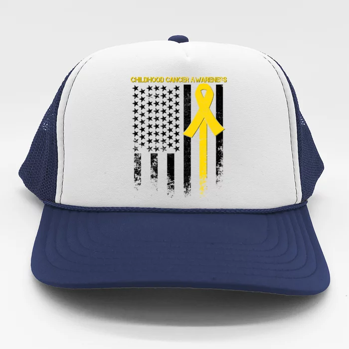 Childhood Cancer Awareness Flag Trucker Hat