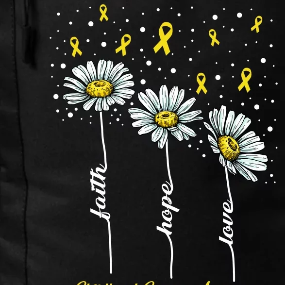 Childhood Cancer Awareness Flower Ribbons Daily Commute Backpack