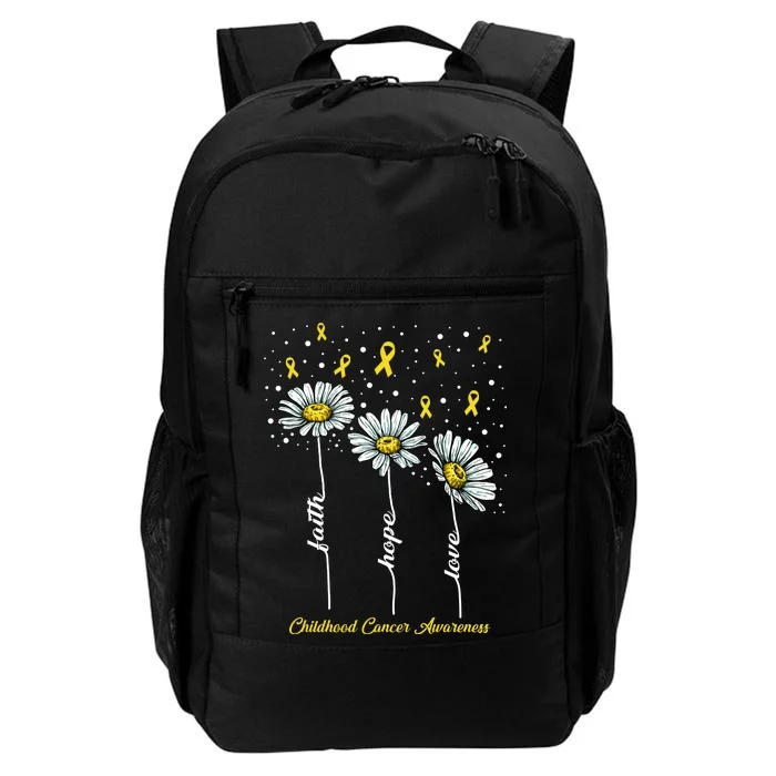 Childhood Cancer Awareness Flower Ribbons Daily Commute Backpack