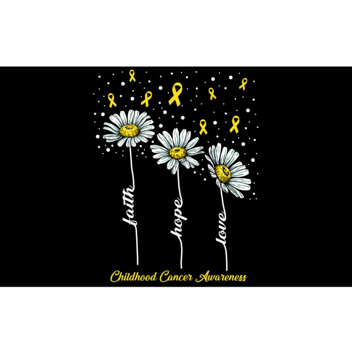 Childhood Cancer Awareness Flower Ribbons Bumper Sticker