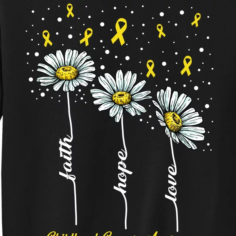 Childhood Cancer Awareness Flower Ribbons Tall Sweatshirt