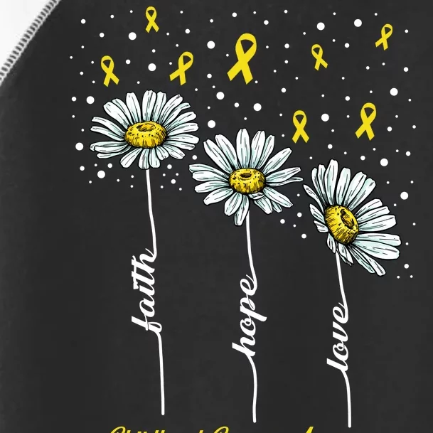 Childhood Cancer Awareness Flower Ribbons Toddler Fine Jersey T-Shirt