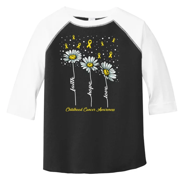 Childhood Cancer Awareness Flower Ribbons Toddler Fine Jersey T-Shirt