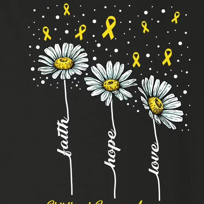 Childhood Cancer Awareness Flower Ribbons Toddler Long Sleeve Shirt