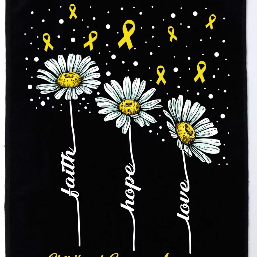 Childhood Cancer Awareness Flower Ribbons Platinum Collection Golf Towel