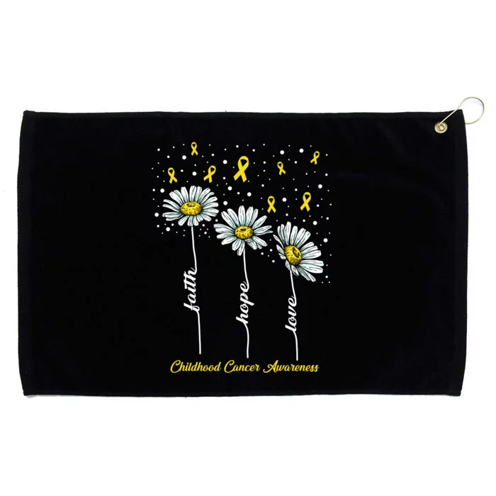 Childhood Cancer Awareness Flower Ribbons Grommeted Golf Towel