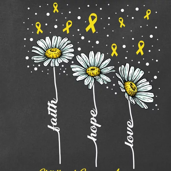 Childhood Cancer Awareness Flower Ribbons Zip Tote Bag