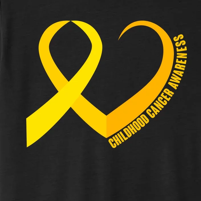 Childhood Cancer Awareness Yellow Ribbon Heart ChromaSoft Performance T-Shirt