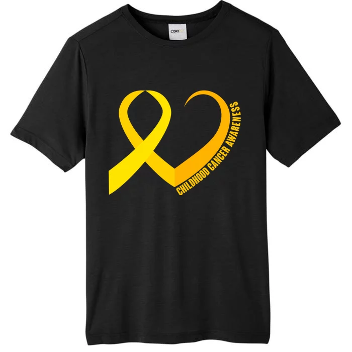 Childhood Cancer Awareness Yellow Ribbon Heart ChromaSoft Performance T-Shirt