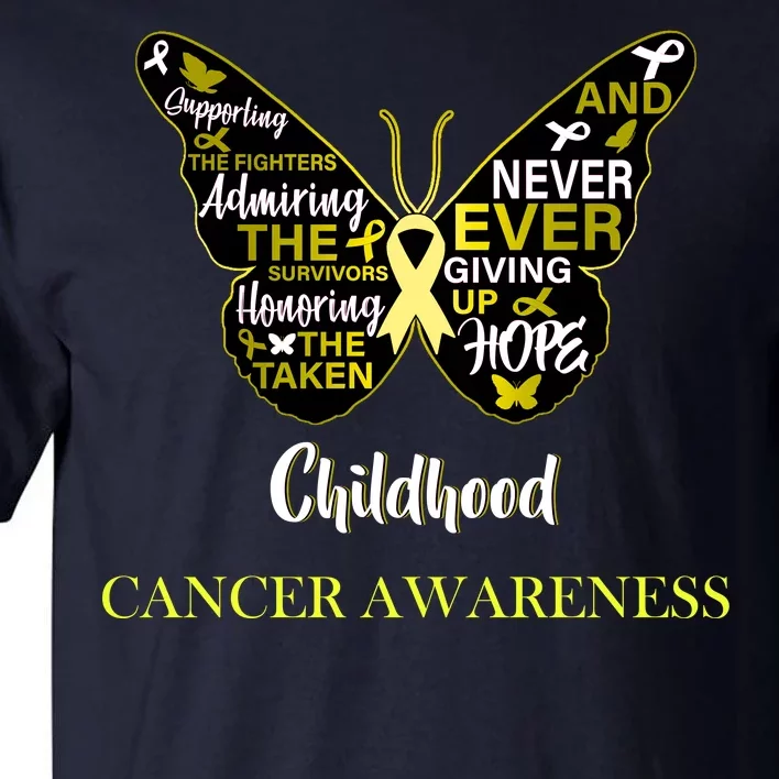 Childhood Cancer butterfly Tall T-Shirt