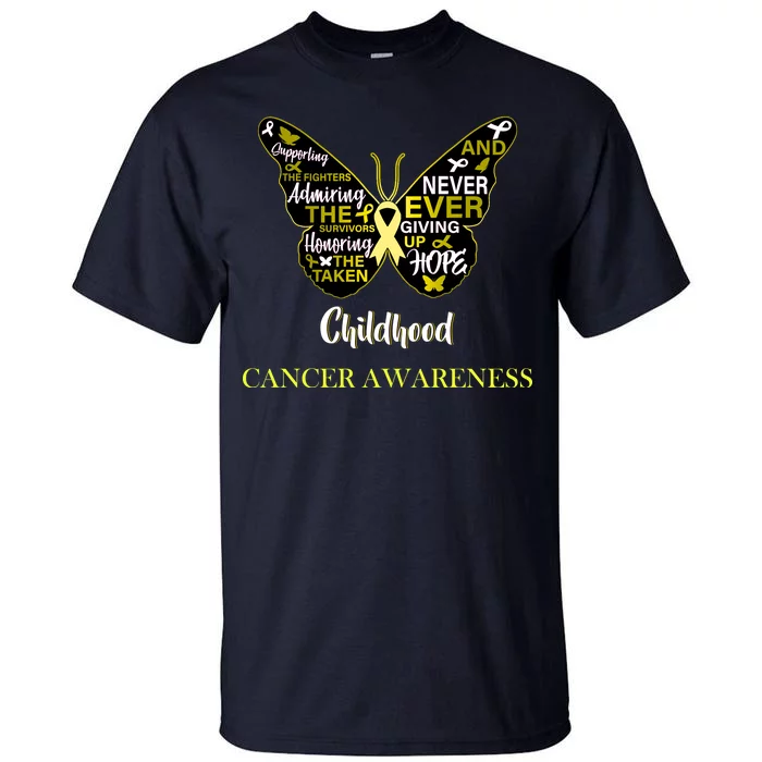 Childhood Cancer butterfly Tall T-Shirt