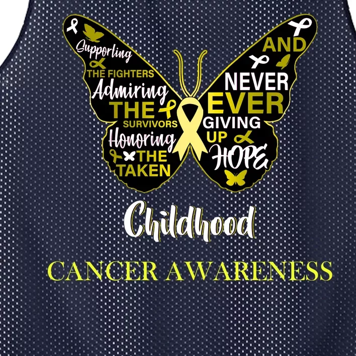 Childhood Cancer butterfly Mesh Reversible Basketball Jersey Tank