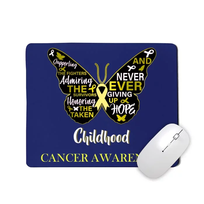 Childhood Cancer butterfly Mousepad