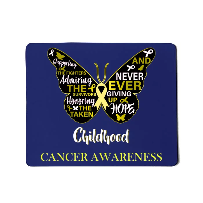 Childhood Cancer butterfly Mousepad