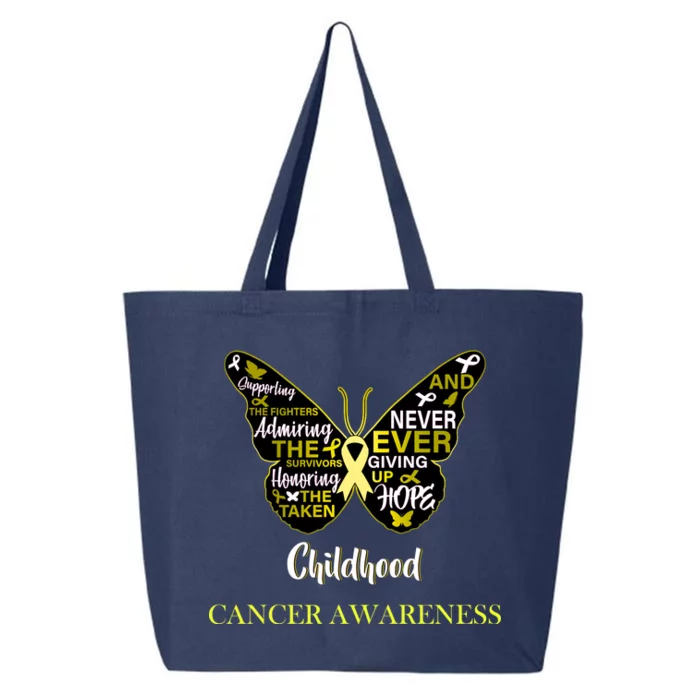 Childhood Cancer butterfly 25L Jumbo Tote