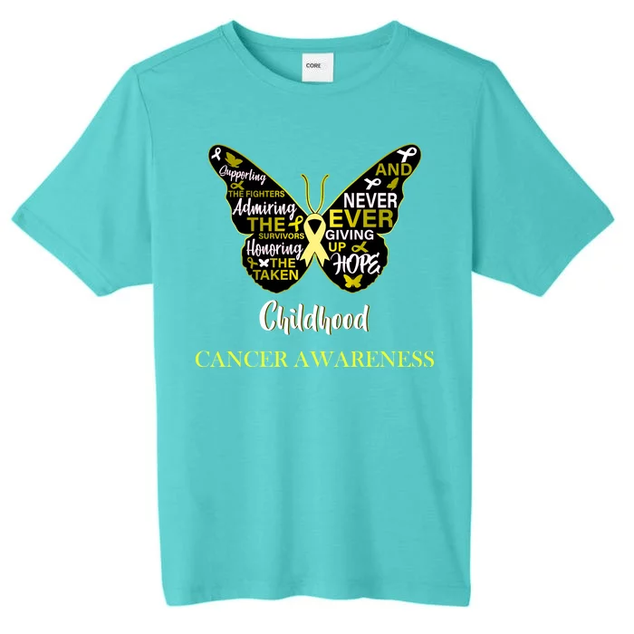 Childhood Cancer butterfly ChromaSoft Performance T-Shirt