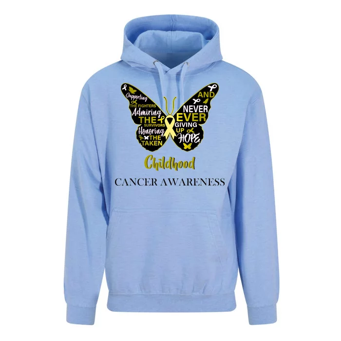 Childhood Cancer butterfly Unisex Surf Hoodie