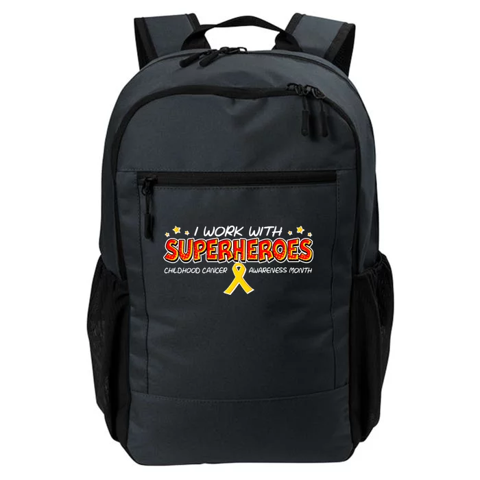 Childhood Cancer I Work With Superheroes Daily Commute Backpack