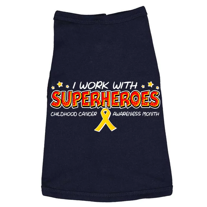 Childhood Cancer I Work With Superheroes Doggie Tank