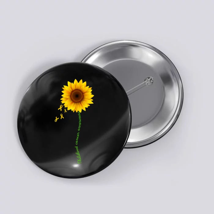 Children's Cancer Awareness Sunflower Button